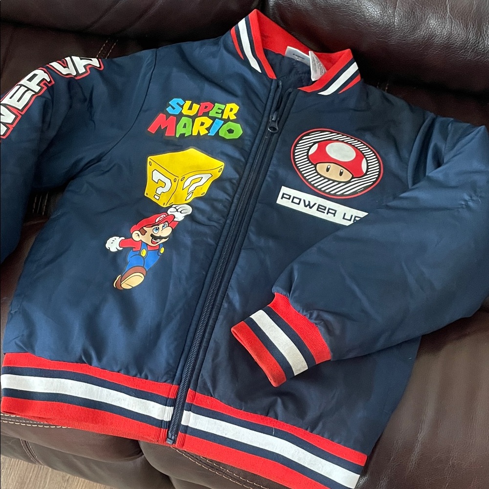 Super Mario Kids Jacket - Navy and Red